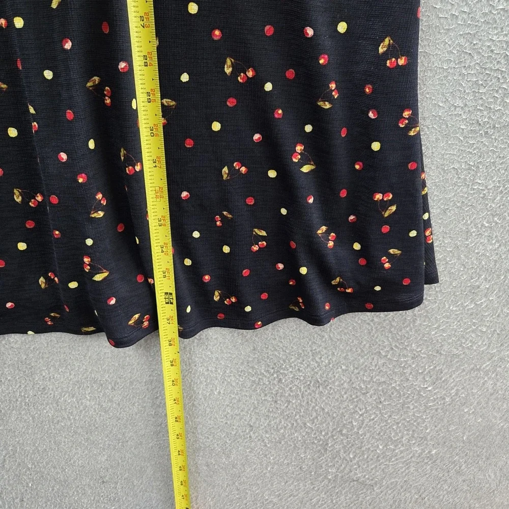 LC Lauren Conrad Women Dress L Black Floral Fit & Flare Sundress Coquettecore